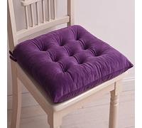 CFMZ Chair Cushions For Dining Chairs 2 Pack, Seat Cushions for Kitchen Chairs With Ties, Dining Room Chair Cushions with Ties, Chair Pads for Dining Chairs Non Slip Washable Purple