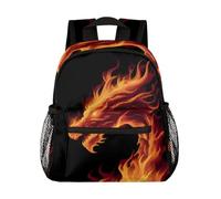 cfpolar Kids Backpacks for Boys, Toddler Backpack Preschool Kindergarten Elementary, B-black Ocean Animal Dragon, M