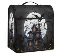 cfpolar Kitchen Aid Mixer Cover, Halloween Bat Moon Castle Waterproof Stand Mixer Cover with Zipper Pocket aid Storage Covers Kitchen Dust Covers for Coffee Machine Organizer Bag Holiday Decor
