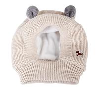 cfpqv Dog Winter Head Ears Dog Winter Cold and Hat Large Dog Knitted Dogs 3050 kg Suitable for Normal with Pretty (Over Protects Pet Supplies Dog Scarf Girls (Beige, One Size)