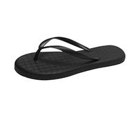 cfpqv Flip Flop Women's Flat Bathing Slippers Toe Separator Beach Sandals Non-Slip Bathing Shoes Slippers Slides Toe Post Mules Summer Comfortable Beach Shoes Shower Shoes Slippers, black, 7