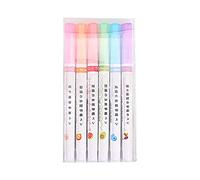 cfpqv Line Outline Pens 6 Colours Self Outline Metallic Marker Glitter Writing Drawing Pens for Christmas Cards Birthday Greetings DIY Art Crafts Scrap Booking White Accessories (B, One Size)