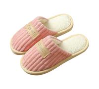 cfpqv Warm House Slippers Women's Fluffy Ultra Soft Slippers Cosy Slippers with Fur Lining Silent Slippers Lightweight Slippers Non-Slip Slippers Unisex Slippers, pink, 9 UK