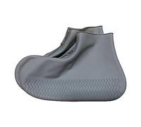 cfpqv Waterproof overshoes, silicone shoe covers, shoe covers, reusable rain, reusable shoe overshoes, unisex rain overshoes for rainy days, snow days, beaches, muddy roads, gray, 12 UK