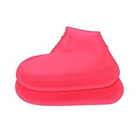 cfpqv Waterproof overshoes, silicone shoe covers, shoe covers, reusable rain, reusable shoe overshoes, unisex rain overshoes for rainy days, snow days, beaches, muddy roads, red, 5 UK