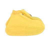 cfpqv Waterproof overshoes, silicone shoe covers, shoe covers, reusable rain, reusable shoe overshoes, unisex rain overshoes for rainy days, snow days, beaches, muddy roads, yellow, 12 UK