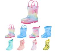 cfpqv Wellington Boots Children's Rain Boots Boys Girls Rain Shoes Children's Shoes Comfortable Rain Boots Non-Slip Rain Boots Waterproof Ankle Boots Spring Summer Children's Boots Kids Boat Shoes, a