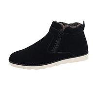 cfpqv Winter Shoes Men's Lined Winter Boots Waterproof Hiking Shoes Trekking Shoes Winter Warm Winter Boots Suede Ankle Boots Slip On Sneaker Non-Slip Outdoor Shoes Thermal Boots, black, 8 UK
