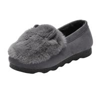 cfpqv Winter Shoes Women's Lined Loafer Slip-On Shoes Warm Low Shoes Slip-On Shoes Women's Shoes Flat Casual Shoes Work Shoes Autumn Winter Boots Boat Shoes Walking Shoes Sneakers, gray, 8 UK