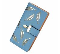 cfpqv Women's Long Bifold Wallet with Card Holder, Purse with Zip and Buckle, Elegant Clutch, Handbag for Women, Camping Hammer, blue, standard size