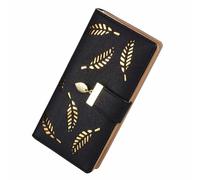 cfpqv Women's Long Bifold Wallet with Card Holder, Purse with Zip and Buckle, Elegant Clutch, Handbag for Women, Camping Hammer, black, standard size