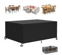 CFRJDJ Garden Furniture Covers Heavy Duty 420D Oxford Fabric Waterproof Square Outdoor Furniture Cover for Table Chairs, Rattan Furniture Covers Extra Large Patio Cover 236x96x82cm/LxWxH