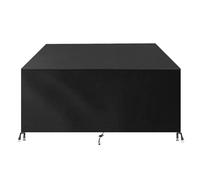 CFRJDJ Patio Furniture Covers Waterproof Black, 203x90x70cm Rattan Garden Furniture Covers Outdoor Furniture Cover 420D Oxford Garden Table Cover Windproof, Anti-UV