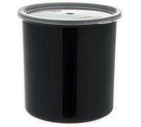 CFS Classic™ Round Storage Container with Lid, 2.7 Quart Crock, Black