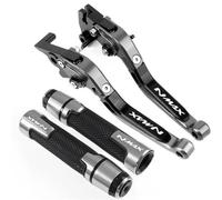 CFSJRXZ Clutch Levers Motorcycle Brake Clutch Lever Handlebar Grips for NMAX155 N-MAX155 NMAX N-MAX 155 Bar End Replacement Kit Motorbike Brake Lever Handlebar Grips(Titanium)