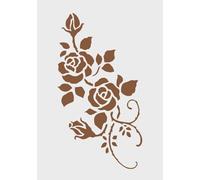 Cfsupplies - 125-Micron Reusable Mylar Stencil for Decorating Walls - A4 Size - Rose Design