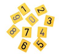CFTGIW 0- Plastic 10PCS Number Yellow Base Word Special Cow Collar Sheep Identification Tag for Livestock10PCS Number Material and Sturdy Weight Lif Cow CollarCow TagCow (10 numbers)