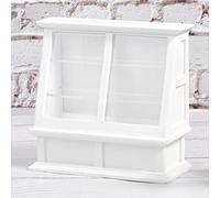 CFTGIW 1:12 Dollhouse Miniature Simulated Wooden Cake Cabinet Mini Furniture Model with Sliding DoorRedwood 12 Furniture Exquisite a for Dollhouse Is The Product Fitment 45669 and (White)