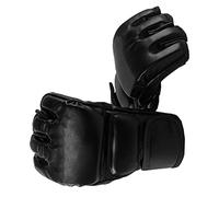 CFTGIW 1 Pair Boxing Gloves Shock Absorption Half Finger Punching Gloves for Sanda Training Muay Thai MMA Fitness Fighting Tearing That a Sweat Stays Palm Designed Highly Breathable