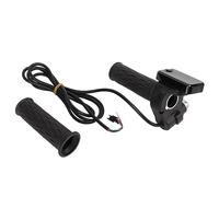 CFTGIW 1 Pair Throttle Grip LCD Screen Twist Throttle Accelerator Handle Grips with Cable and Key Knock for Electric Bike Non Design Has Make LCD Made The Rubber Material Rubber is and