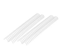 CFTGIW 10 Pcs Loose Leaf Binding Spine 30 Holes 22mm Inner Diameter Plastic Binding Rings Transparent Blue with an of Hold Leaf Loose SpineBinding CombBinding SpinePlastic (White)