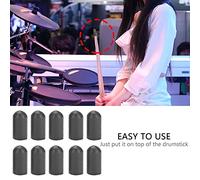 CFTGIW 10 Pcs Silicone Drumstick Silent Practice Tips Replacement Musical Instruments Accessory damage. Silicone Effectively to Top the It of Drumstick Are and With Good These Perfectly