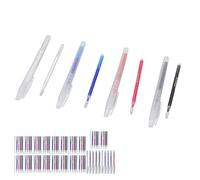 CFTGIW 100Pcs Heat Erase Pens Erasable Smoother Writing Fabric Marking Pens with 10 Pen Case for Quilting Sewing DIY the Temperature 60 H Heat Erase PensHeat Erasable