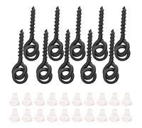 CFTGIW 10Pcs Bait Screws with 20pcs Oval Rings Carp Rig Stops Carp Fishing Tackle Hook ScrewGreen Practical The The T Bait Screws with Rig StopsBait with Oval Hook StopsBait (White)