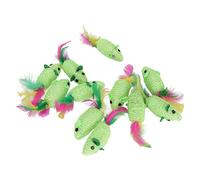CFTGIW 11pcs Cat Toy Multipurpose Squeaky Interactive Cat Toy for Cats and Kittens Sound When Real Attr ToyWoven ToyMouse ToyWoven ToyInteractive MouseFur