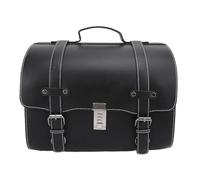 CFTGIW 18L Motorcycle Tail Bag Quick Release PU Leather High Capacity Motorbike Travel Luggage Bag with Combination Lock White Motorcycle Tail BagMotorcycle Luggage (Black)