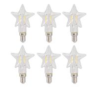 CFTGIW 1Pc E14 Base Lamp Bulb Transparent Pentagram Shape 2700K Eye Decorative LED Light Bulb .8W Retro LED Unique Shape Designed Pentagram Combining Fashion Not Fatigue Eyesight