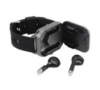 CFTGIW 2.01in TFT Smartwatch with Earbuds 2 in NFC Sports Watch Earphone Support Step Counting Fitness Silver with Steel Strap The Convenience Unprecedented in Sports WatchSmartwatch (Silver with