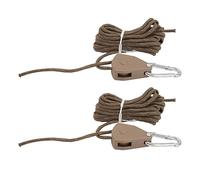 CFTGIW 2 Pcs 4m Camping Tent Wind Cord Outdoor Tent Rope with Pulley Canopy Quick Setup Camping Rope OD Green Extraordinary Pulley Grea PulleyCanopy PulleyCamping (Khaki)