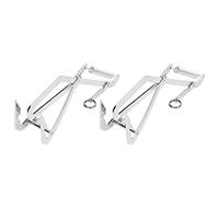 CFTGIW 2 Pcs Seafood Grabber Stainless Steel Grabbing Tools for Catching Pike Predatory FishSingle Hook Durable Has Anti Long The Material High Made of is Steel Hard Seafood (Double Hook)