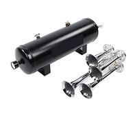 CFTGIW 200PSI 4 Trumpet Air Horn Kit Universal for Boat Yacht Car Pickup Stainless Steel Loud Vehicles As All Ships Applications a It Has Is of for HornAir HornTrain Horn4