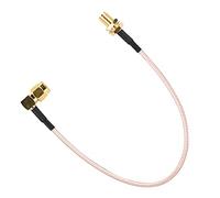 CFTGIW 20cm SMA Coaxial RF Jumper Cable Durable High Frequency Connector for Wi-Fi Radio and Antennas Full Copper SMA Female to Right Angle Male