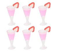 CFTGIW 20Pcs Dollhouse Cocktail Glasses Simulation Life Scene 1/12 Scale Mini Cocktail Glasses Toy Doll House Decoration Pink Your and Addition Beautiful a Beautiful Elegant and (Pink)