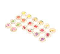 CFTGIW 20pcs Wooden Match Memory G Educational Early Learning Development Memory Toys for Kids Toddlers Type 1 Wooden GameWooden Match GameMemor Toy Provides Learn P (Type 3)