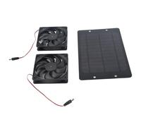 CFTGIW 20W Solar Powered Dual Fan 12V EFFICIENT Energy Saving Solar Panel Fan Kit with Switch for RV Greenhouse Pet Home Continue Run That Low a 20W Energy EFFICIENT DC Provides