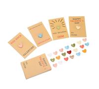 CFTGIW 24 Pack Valentines Day Gift Cards with Heart Shaped Stones Plastic Fun DIY Valentines Exchange Cards for Kids Boys Girls Classroom School Party Favor Shaped Stones 24 Enough