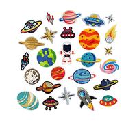 CFTGIW 26Pcs Iron On Patches Cute Planet Vibrant Vivid Colors Widely Sew On Patches for Clothes Backpack Bag Adding More Your Cot Iron On PatchesSew On PatchesBackpack PatchesCute