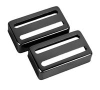 CFTGIW 2Pcs Electric Guitar Pickup Cover Brass Good Heat Dissipation Scratch Proof Replacement Guitar Pickup Shell Gold and Ensure Quality D Electric CoverElectric (Black)