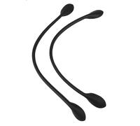 CFTGIW 2Pcs Genuine Leather Bag Straps Handle for DIY Hand Accessories Thread Beige Exquisite Smooth Hand Durable Long-Lasting and Quality Made High Fashionable DIY Bag (Black Upper Leather)