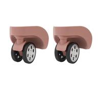 CFTGIW 2Pcs Luggage Wheels 360 Degree Rotating Quiet Antiwear ABS Rubber Suitcase Caster with Screws for Replacement Repair Rose Gold Wheels Strong with Can Bearing Luggage (Pink Gold)