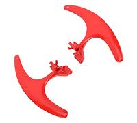 CFTGIW 2PCS Shifter Paddle Aluminium Alloy Accessories Replacement for 2017-2021Chromeplate Shifter PaddleSteering Wheel TrimExtension CoverExtend Length PaddleShifter Paddle (Red)