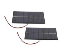 CFTGIW 2pcs Solar Panel with Cable 1W 6V Polycrystalline Silicon Solar Charging Panel for Cell Phone Tablet Camera Watt 6 At Steady Ensuring Depe PanelSolar Charging