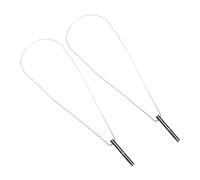 CFTGIW 2PCS Stress Anxiety Relief Necklace Stainless Steel Mindful Breathing Exercise Device Whistle Pendant for Meditation Relaxation Calming Down Effects Promote Enhance Peace Tool