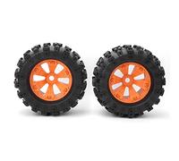 CFTGIW 2Pcs Wheels Tires Tyre Rubber Wheel Hubs Fit for ZD Racing 8483/8 Scale RC Car Parts Friction Between and RC WheelRC TiresRC Tires1/8 WheelWheel for ZD Racing (Orange Large)