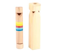 CFTGIW 2Pcs Whistle Wooden Slide 4 Tones Musical Toy Instrument Kids Toddlers Will Play Beep Train WhistleTrain Whistle ToyTrain KidsTrain WoodenSlide ToyTrain
