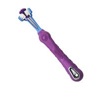 CFTGIW 3 Sided Pet Toothbrush Multi Angle Dog Cat Toothbrush Pet Supplies for Oral Clean 3 Sided Toothbrush3 Dog ToothbrushPet ToothbrushDog ToothbrushDog and (Purple)
